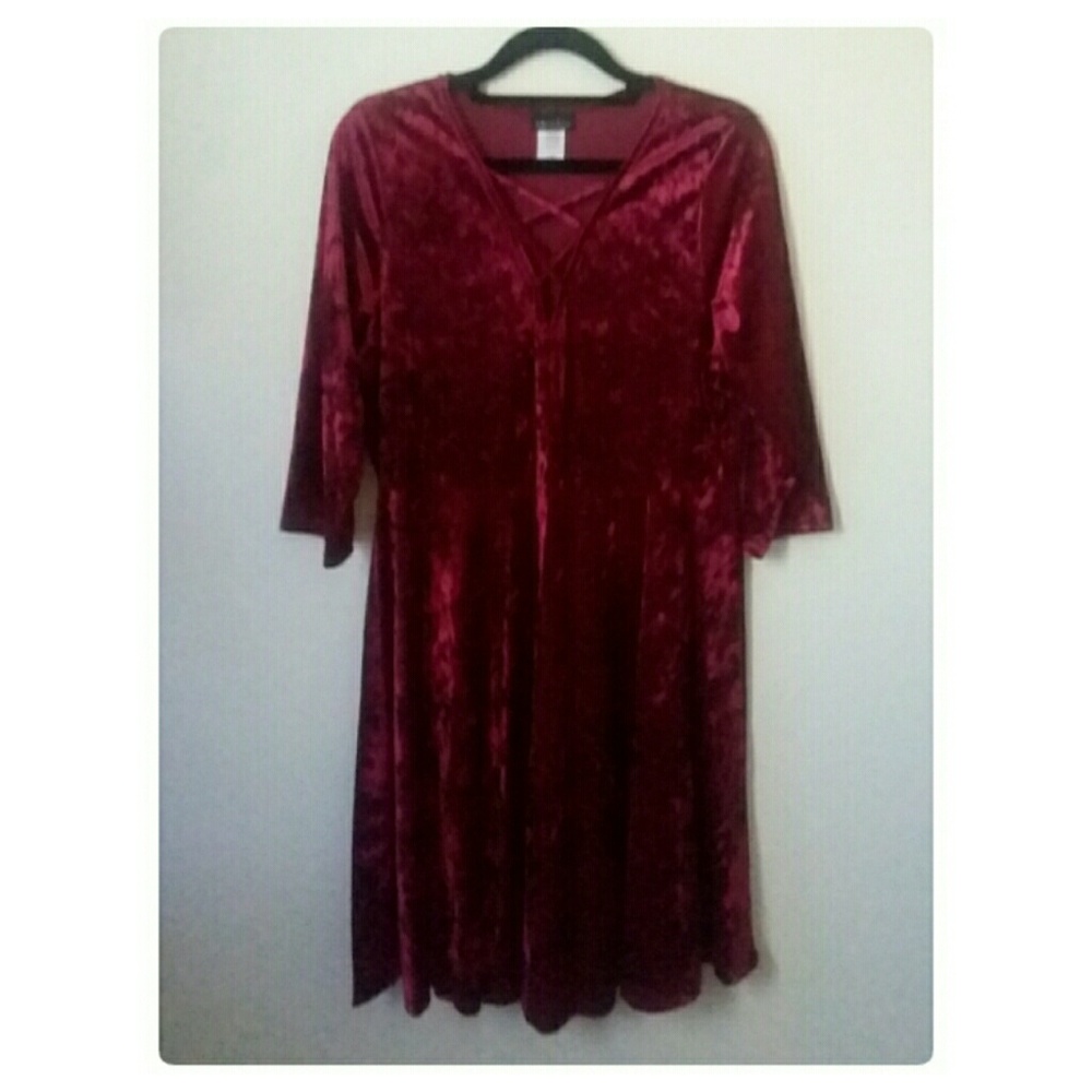 PLUS SIZE VELVET DRESS! AMOST GONE! - Picture 3 of 5